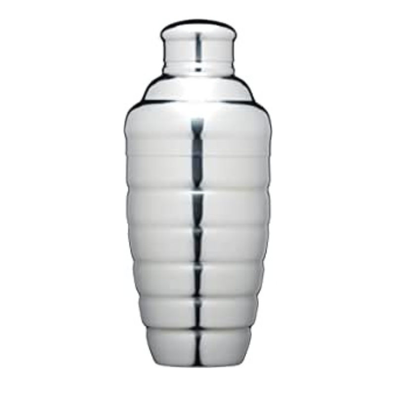 Kitchen Craft Barcraft Ribbed Cocktail Shaker 500ml Stainless Steel