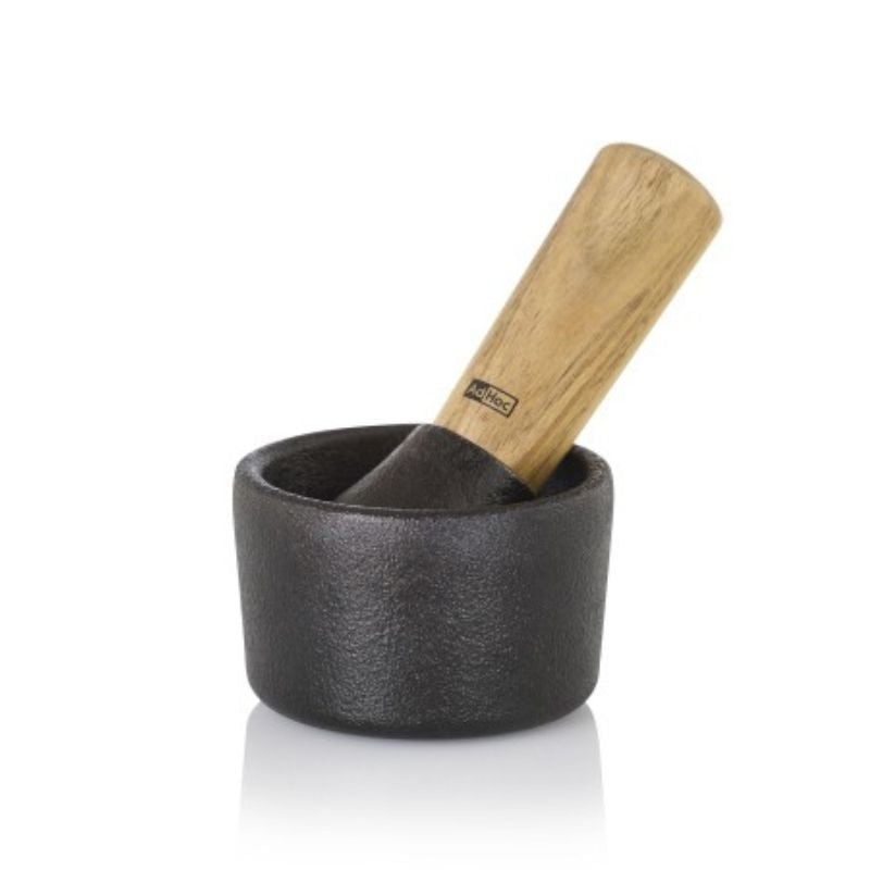 Adhoc CAMO Pestle & Mortar 8 Cast Iron/Acacia Wood