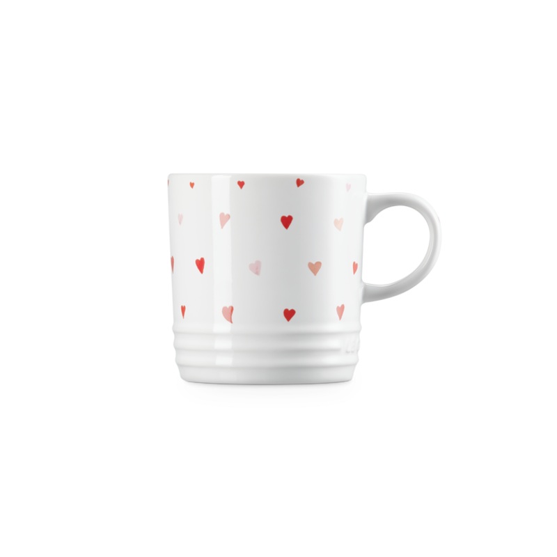 Le Creuset Stoneware Mug White with Hearts 350ml