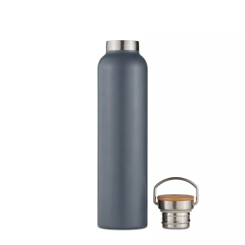Natural Life Bottle with Bamboo Lid 750ml Slate Grey