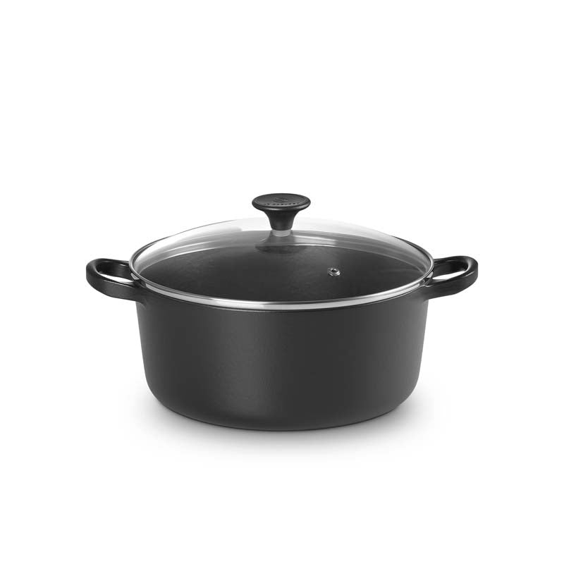 Le Creuset Cast Iron Round Casserole with Glass Lid 22cm