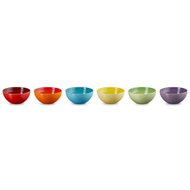 Le Creuset Stoneware Serving Bowls Rainbow 12cm (Set of 6)