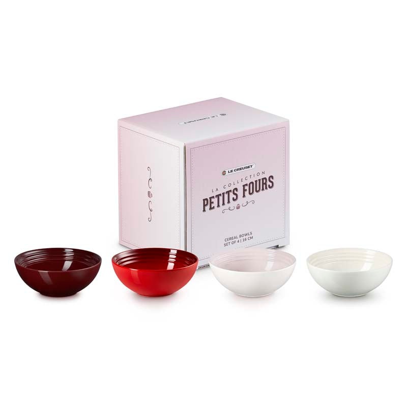 Le Creuset Stoneware La Petits Fours Collection Cereal Bowls 16cm ( Set of 4)