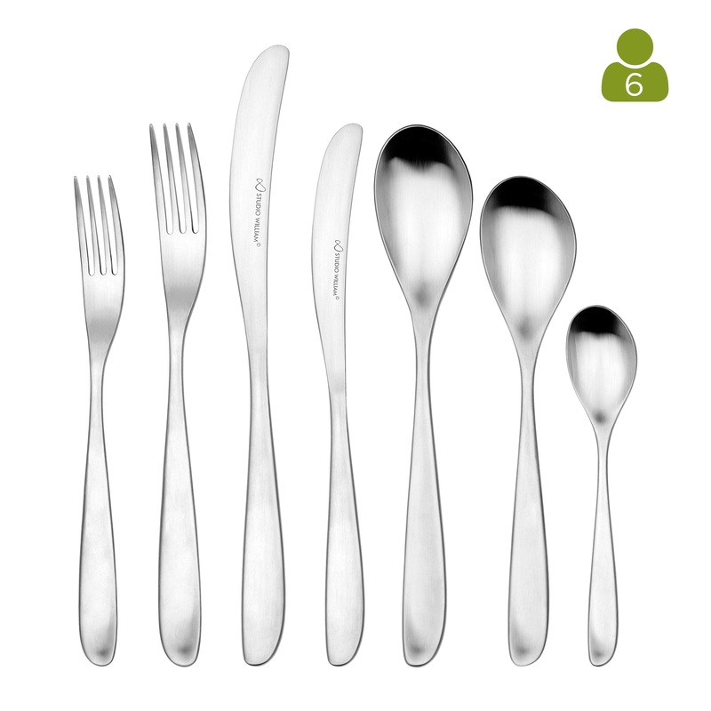Studio William Olive Satin 42 Piece Cutlery Set