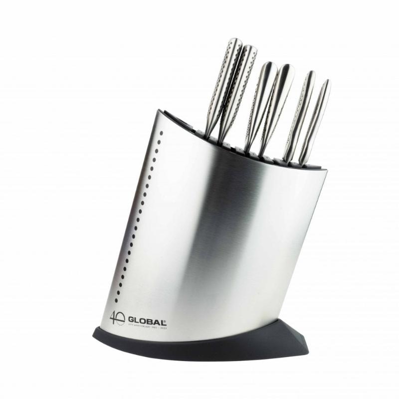 Global G-52AN7-B 40th Anniversary 7 Piece Knife Block Set
