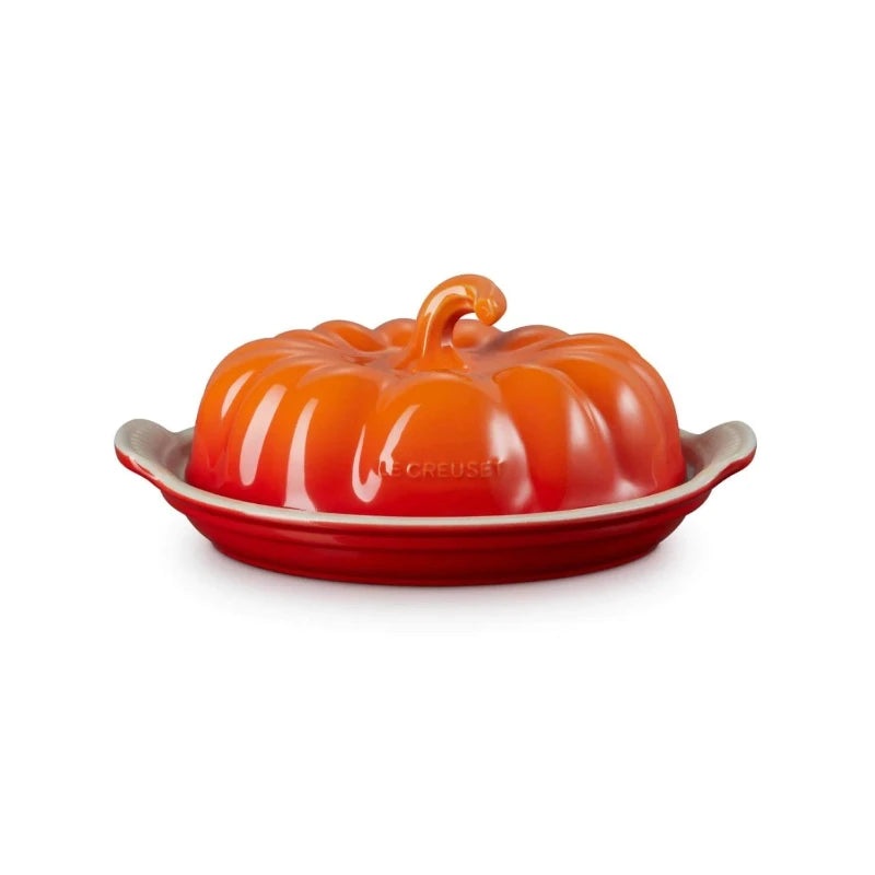 Le Creuset Stoneware Pumpkin Butter Dish Volcanic
