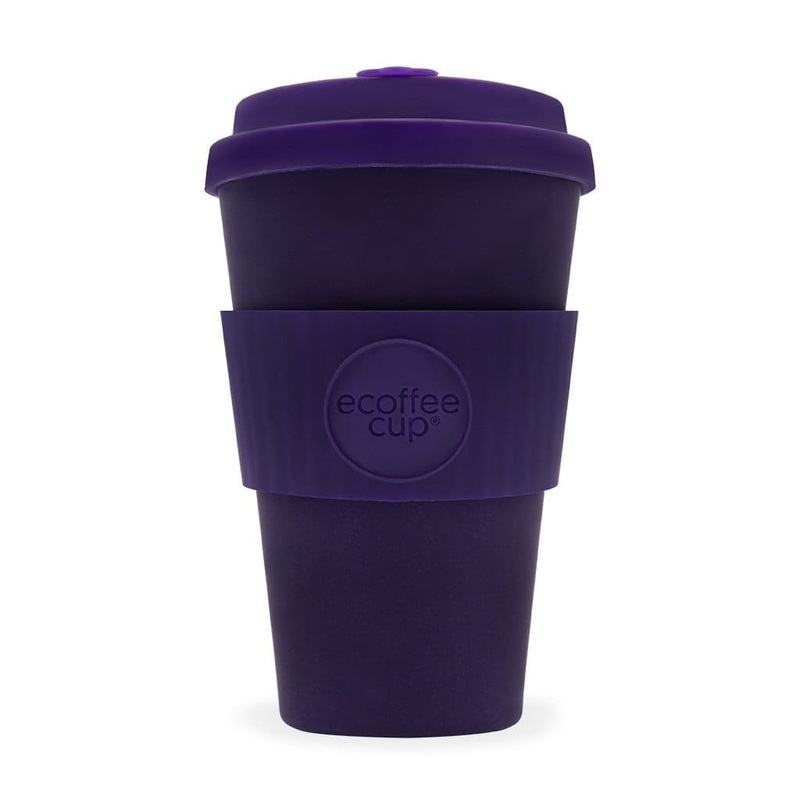 Ecoffee Cup Sapere with Purple Lid 14oz
