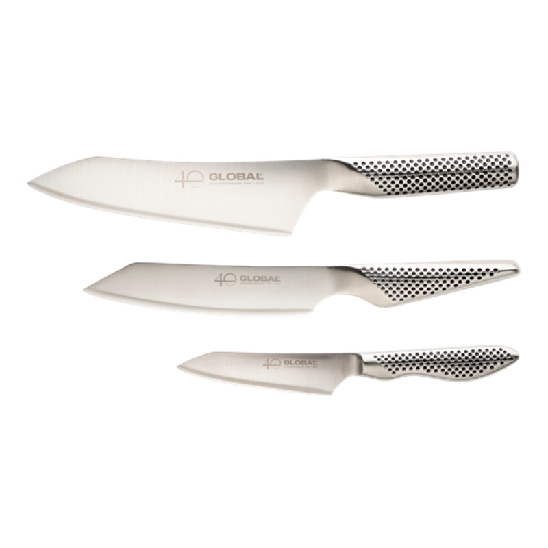 Global G-458110 AN 40th Anniversary 3 Piece Knife Set