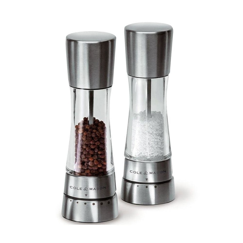 Cole & Mason Gourmet Precision Derwent Stainless Steel Salt & Pepper Mill Gift Set