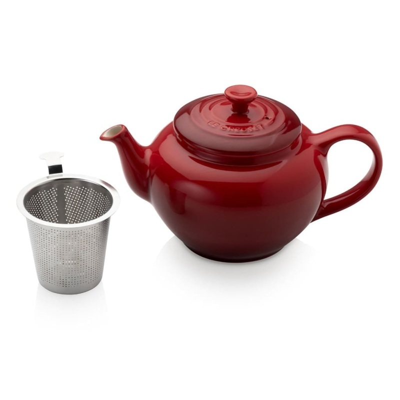 Le Creuset Stoneware Petite Teapot With Infuser Cerise