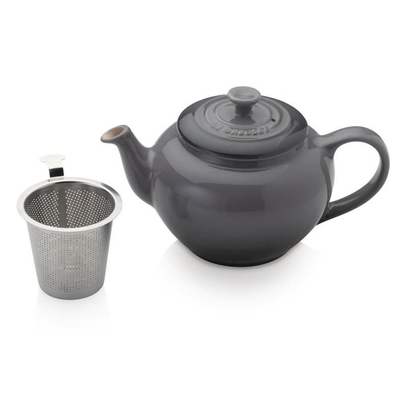 Le Creuset Stoneware Petite Teapot With Infuser Flint