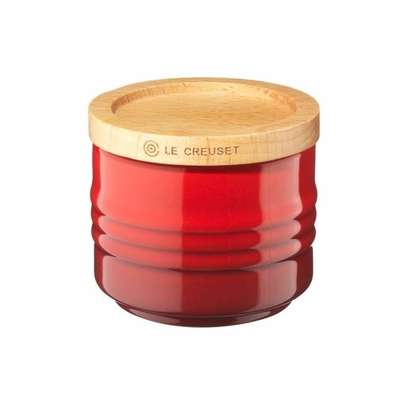 Le Creuset Stoneware Sugar Bowl with Lid Cerise