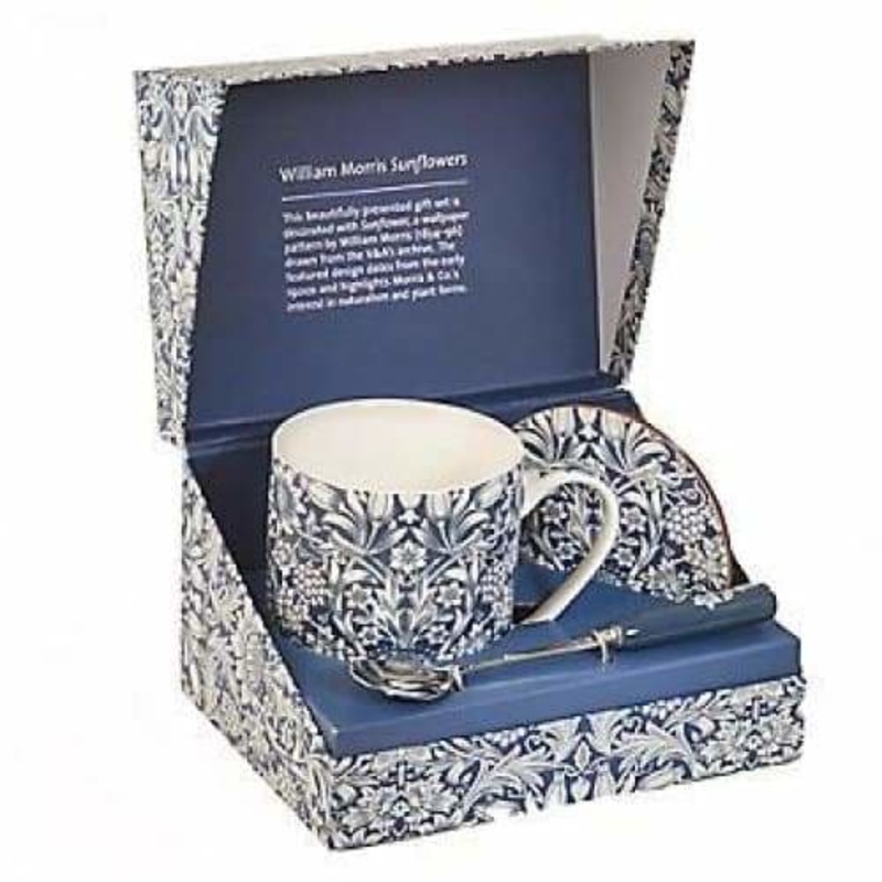 Victoria And Albert Sunflower Can Mug, Spoon And Coaster Set
