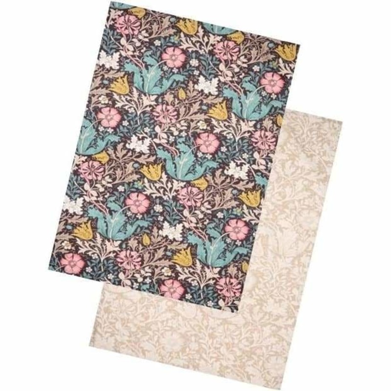 Dexam Morris & Co Compton Set of 2 Tea Towels, Jewel