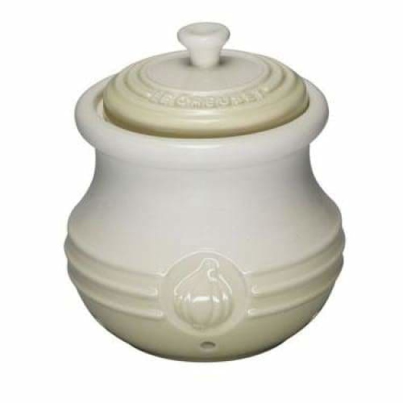 Le Creuset Stoneware Garlic Keeper Almond