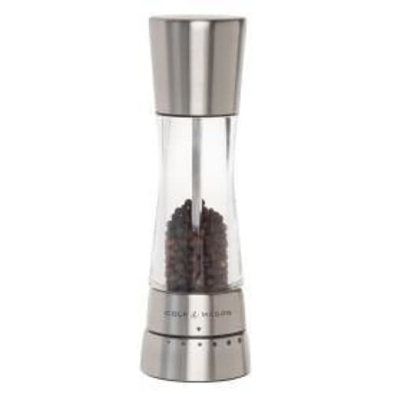 Cole & Mason Gourmet Precision Derwent Acrylic and Stainless Steel Pepper Mill