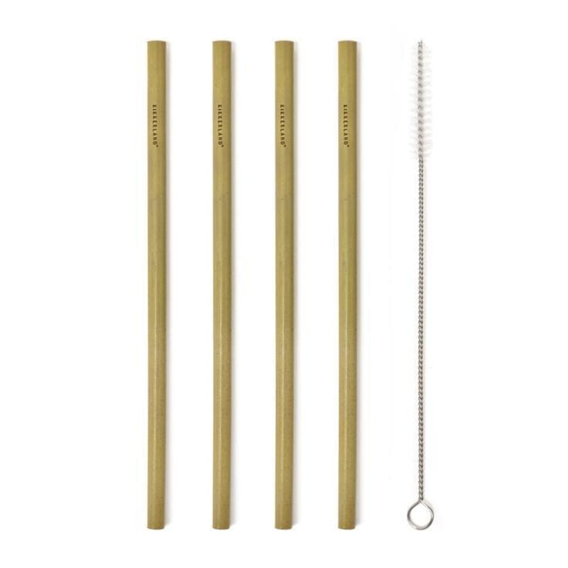 Kikkerland Natural Bamboo Straws