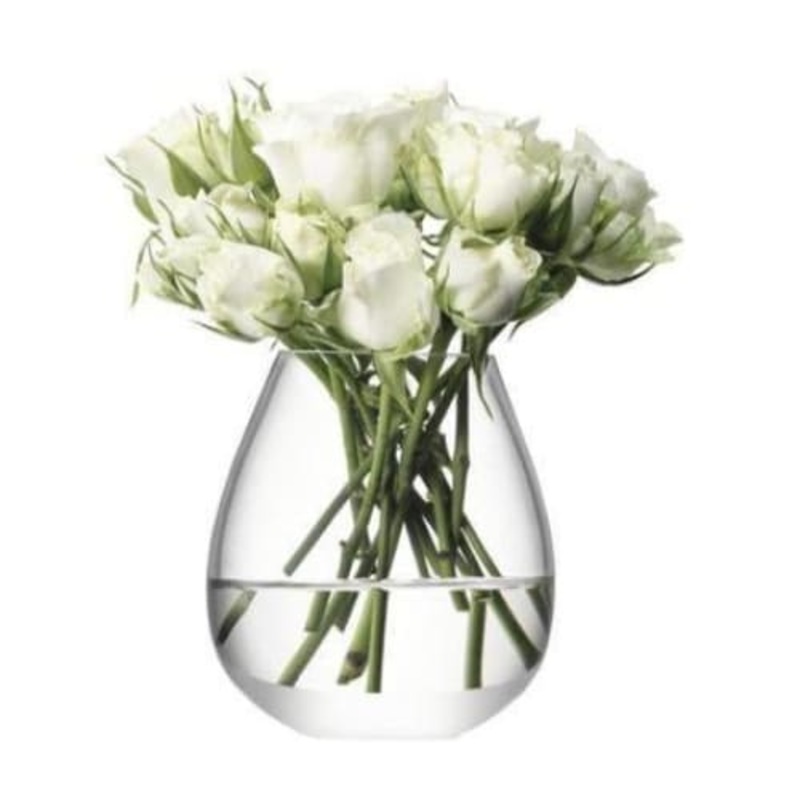 LSA Flower Mini Table Vase 9.5cm Clear