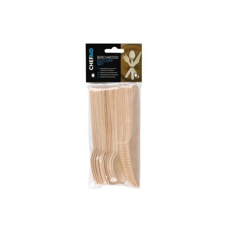 Chef Aid Birchwood 24 Piece Cutlery Set
