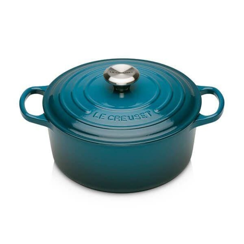 Le Creuset Signature Cast Iron Round CasseroleDeep Teal 18cm