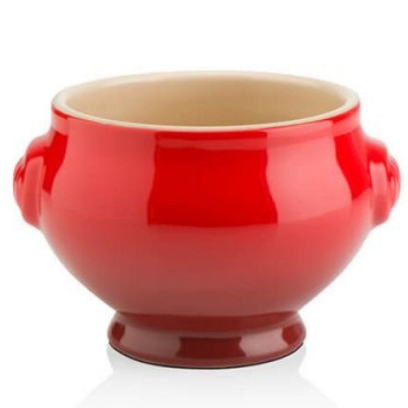 Le Creuset Stoneware Lion Head Soup Bowl Cerise