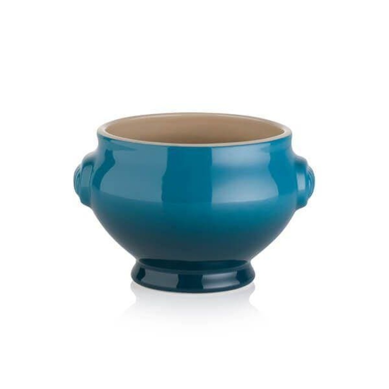 Le Creuset Stoneware Lion Head Soup Bowl Deep Teal