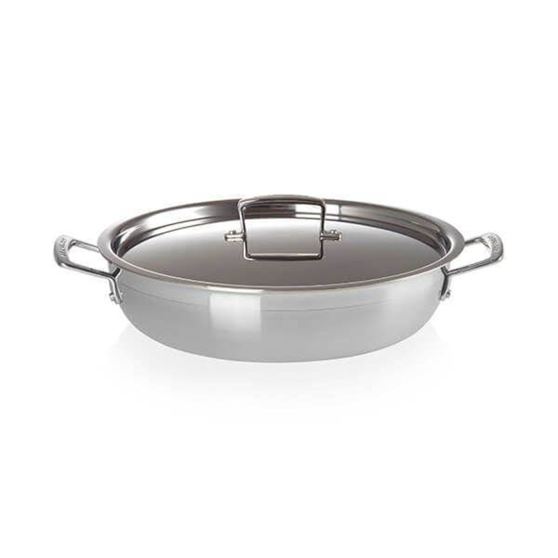 Le Creuset 3-ply Stainless Steel 30cm Non Stick Shallow Casserole