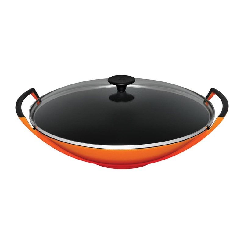 Le Creuset Wok & Glass Lid 36cm Volcanic