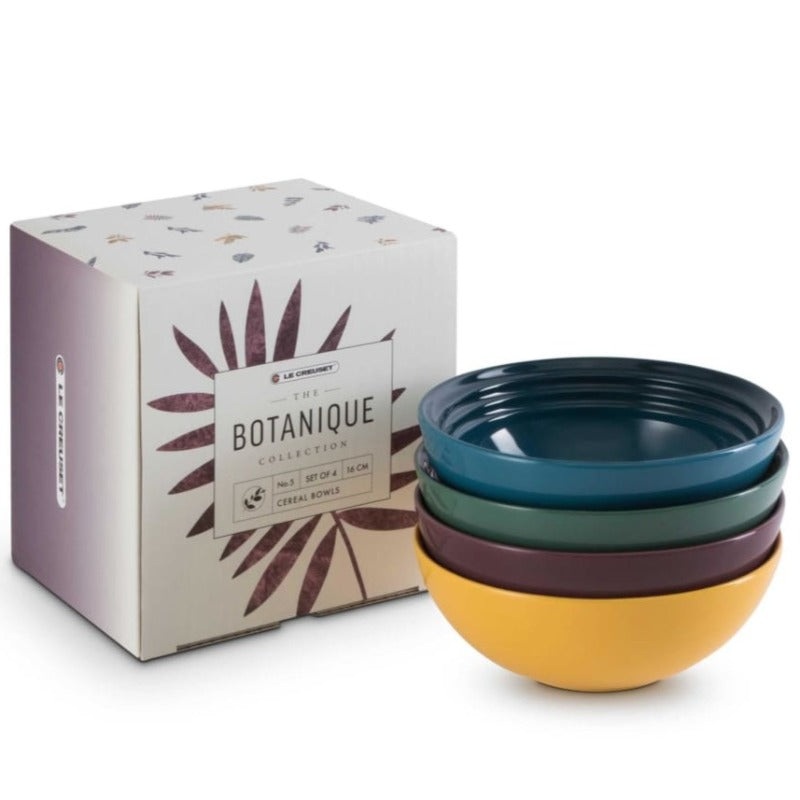 Le Creuset Botanique Cereal Bowls 650ml Assorted Colours - Box of 4