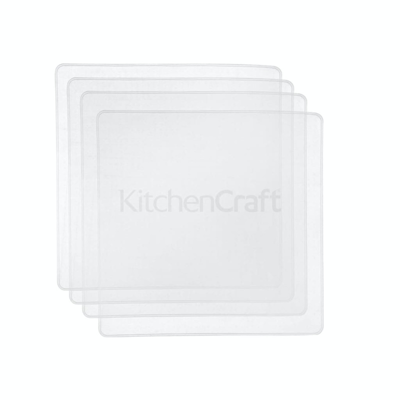 Master Class Square Stretchy Lids 20cm (4 Pack)