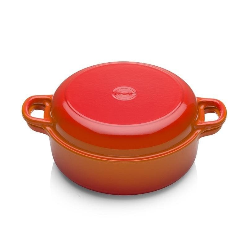 Le Creuset Signature Cast Iron Shallow Casserole with Reversible Baking Lid 26cm Volcanic