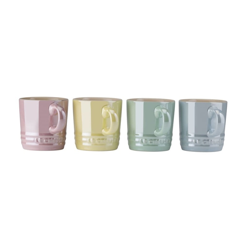 Le Creuset Stoneware Glac Set of 4 Espresso Mugs