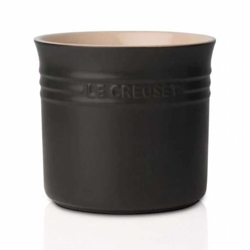 Le Creuset Stoneware Large Utensil Jar Satin Black (DISC)