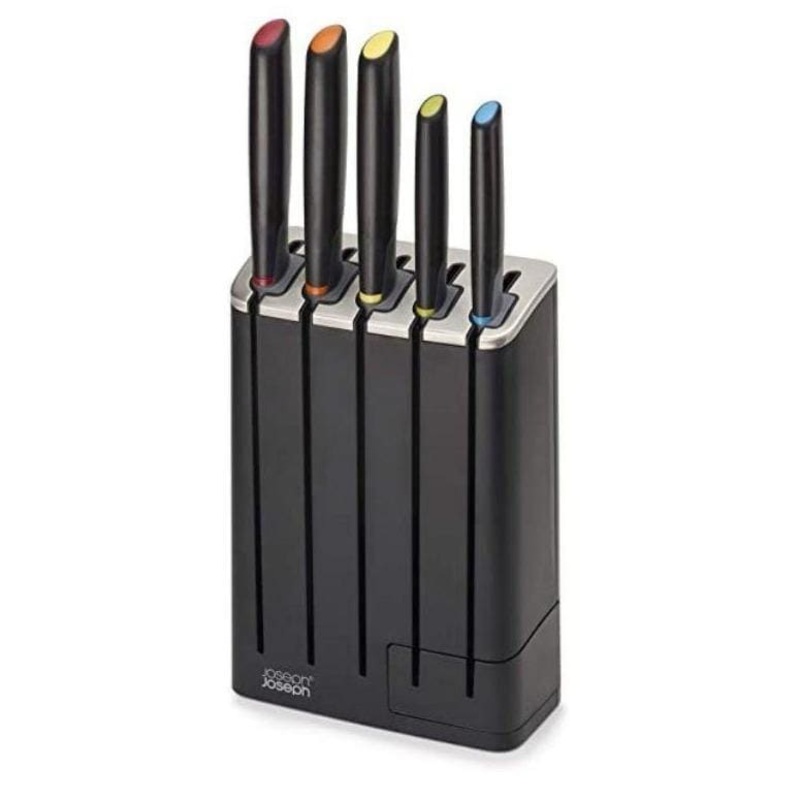 Joseph Joseph  Elevate Knives 5-piece SlimBlock Knife Set-Multicolour