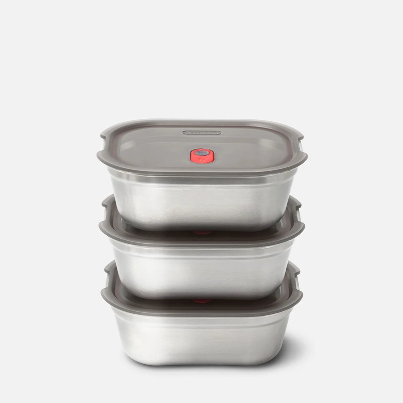 Black & Blum Stainless Steel Meal Prep Food Box - Set of 3
