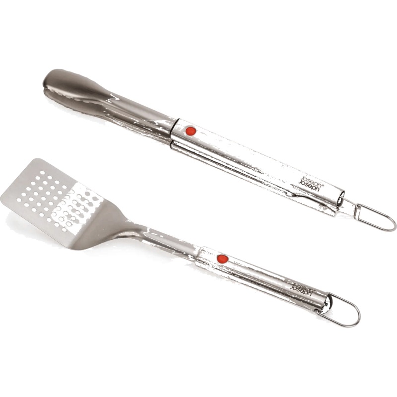 Joseph Joseph GrillOut 2-Piece Stainless-Steel BBQ Turner & Tongs Set