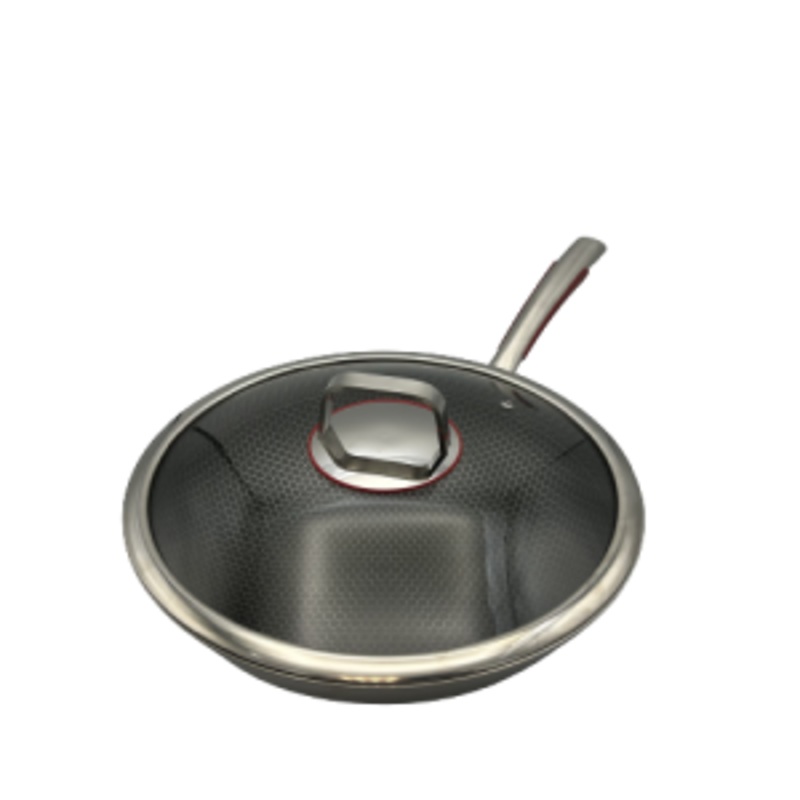 Healthy Bear BC-HW30N Targu Hybrid Wok: 30cm with glass lid