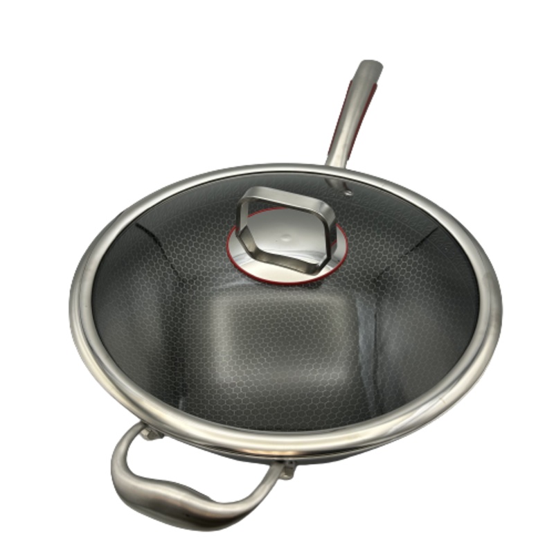 Healthy Bear Targu Hybrid Wok: 32cm with glass lid | BC-HW32N