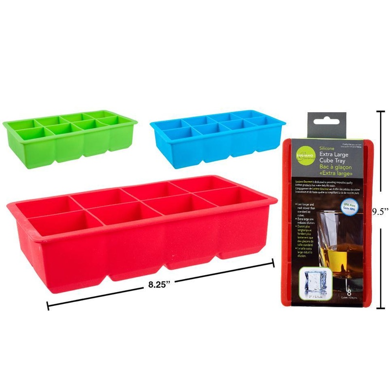 Luciano Gourmet Silicone 2" Ice Cube Tray 2 x 4, 21x11.5x5.2cm | 70472