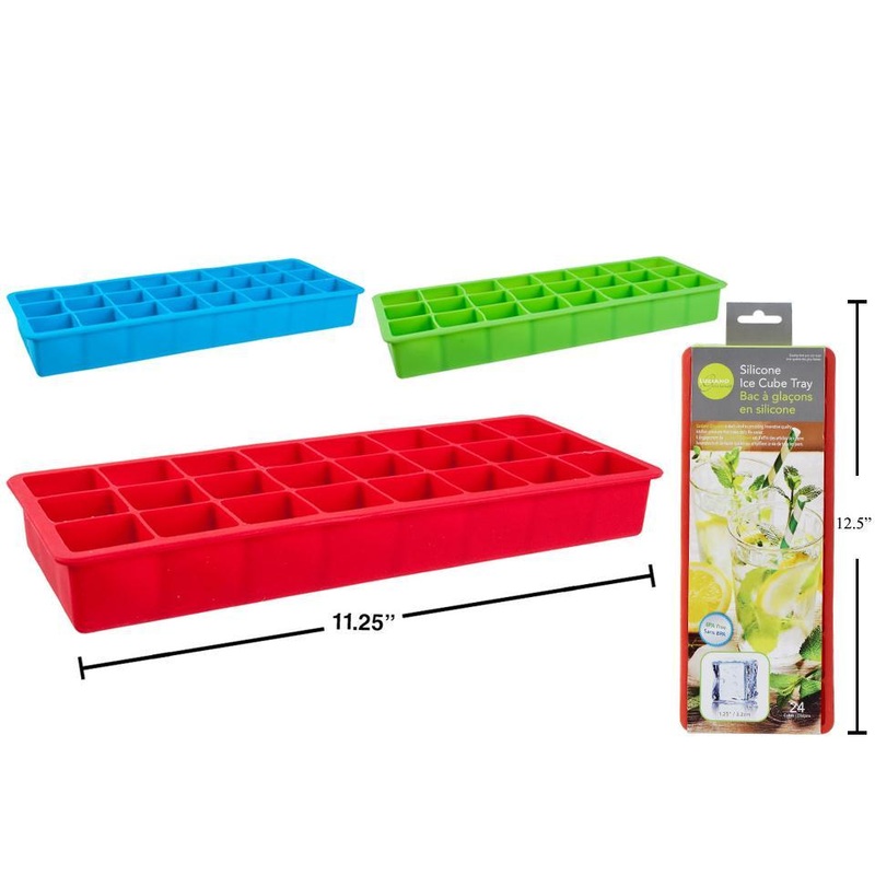 Luciano Gourmet Silicone 1.25" Ice Cube Tray 3 x 8, 28.5x11.7x3.5cm | 70471