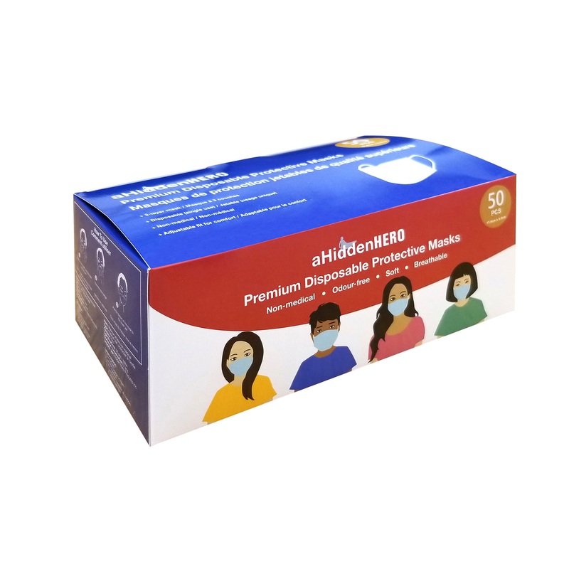 aHiddenHero Premium Disposable Face Mask 50-pcs | THEGUARDIAN
