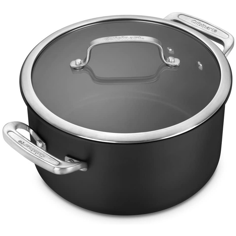 Cuisinart 6-qt Stock Pot anodized w/ glass lid | DSI66-24C
