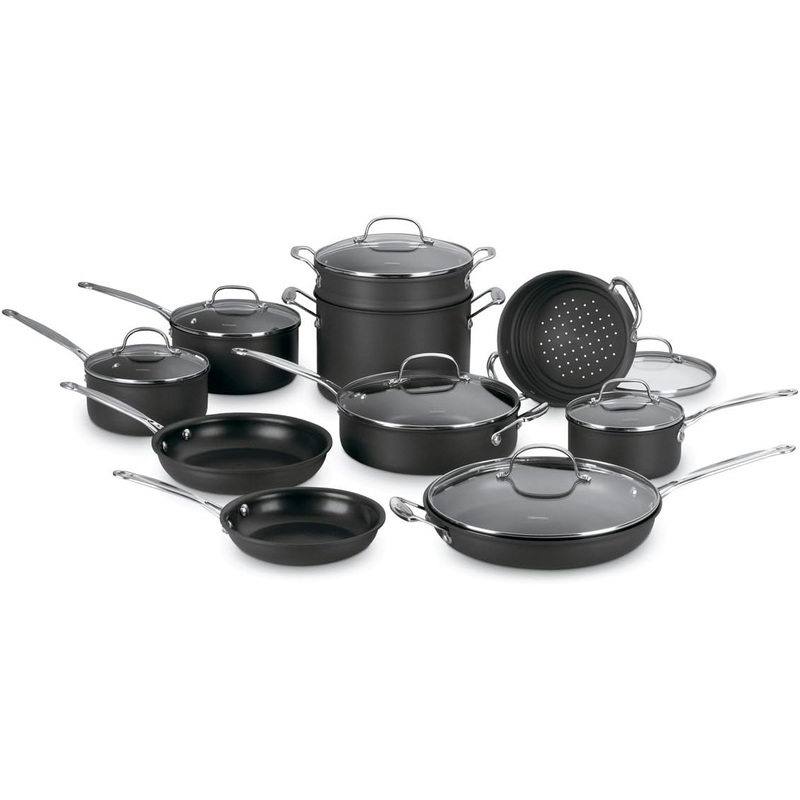 Cuisinart Chef's Classic Non-Stick Hard Anodized, 17 Piece Set, Black | 66-17