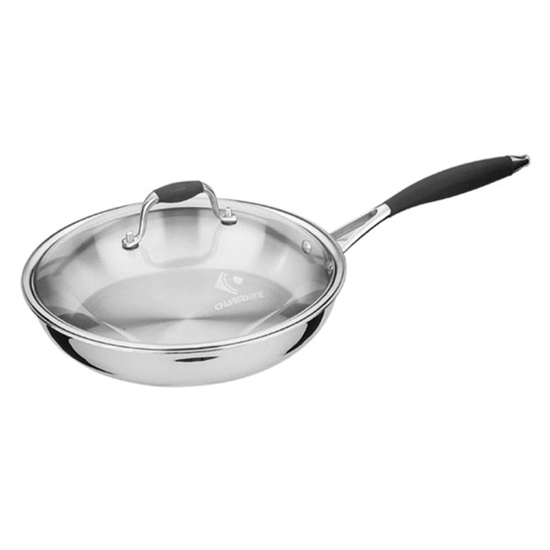 Healthy Bear 3-ply Stainless Steel Frying Pan 28cm |BC3S28FPG| With Glass Lid