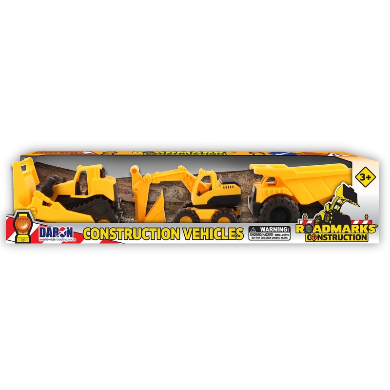 ROAD MARKS CONSTRUCTION 3 PIECE SET 7 INCH (**)