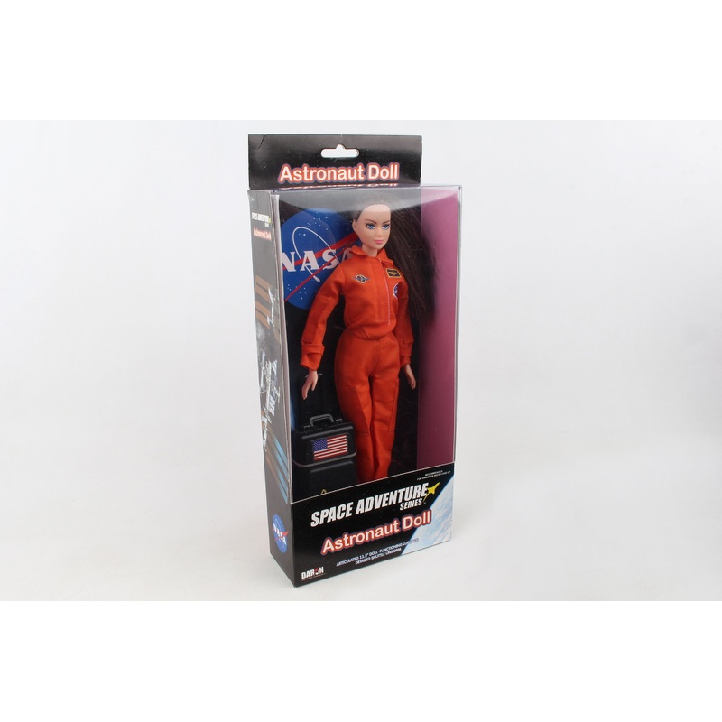 ASTRONAUT DOLL (FEMALE) IN ORANGE SUIT (BOX)