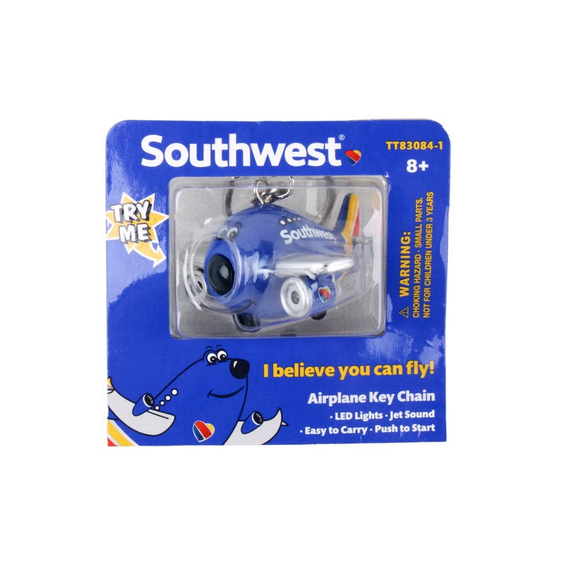 SOUTHWEST AIRPLANE KEYCHAIN W/LIGHT & SOUND