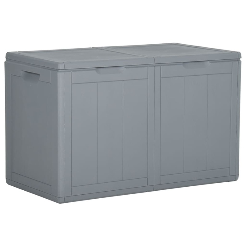 Bote de rangement de jardin 180 L Gris PP Rotin