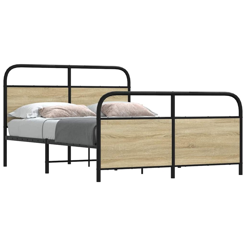 Cadre de lit sans matelas 120x200 cm chne sonoma