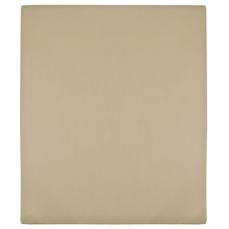 Draps-housses Jersey 2 pcs Taupe 180x200 cm Coton